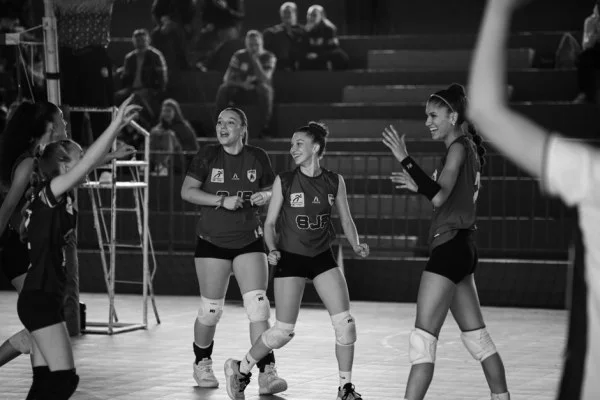 women volleyball team celebration